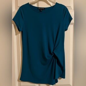 NWOT pretty peacock blue INC top. Size XS